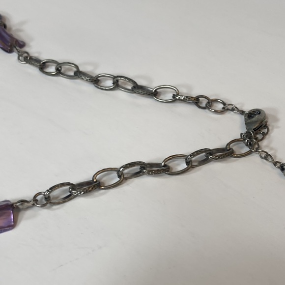 18" Purple Beaded and Shell Necklace - Picture 8 of 15